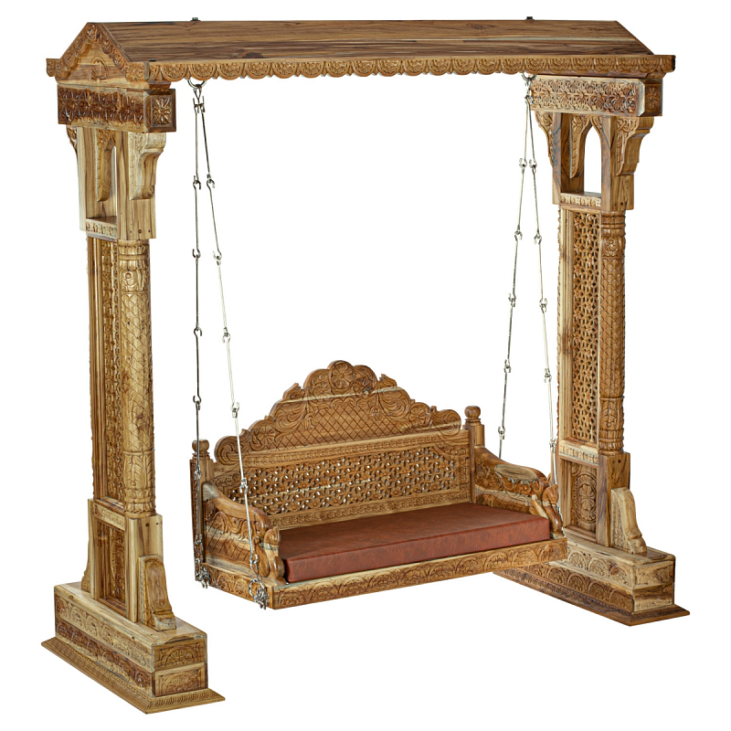 Большие Индийские качели из тика TEAK WOOD SWING Большие Индийские качели из тика TEAK WOOD SWING в Грозном | Loft Concept
