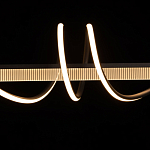 Люстра линейная черного цвета с волнообразным металлическим элементом Luke Lampco Tracer Lamp варинант исполнения - 5 | Loft Concept в Грозном