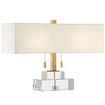 Настольная лампа прямоугольная на прозрачном основании Charm and Luxury варинант исполнения - 2 | Loft Concept в Грозном