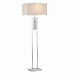 Торшер с прямоугольным тканевым абажуром на белом мраморном основании Silver Threads варинант исполнения - 4 | Loft Concept в Грозном