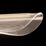 Люстра линейная с прозрачным волнообразным плафоном Wave Line варинант исполнения - 5 | Loft Concept в Грозном