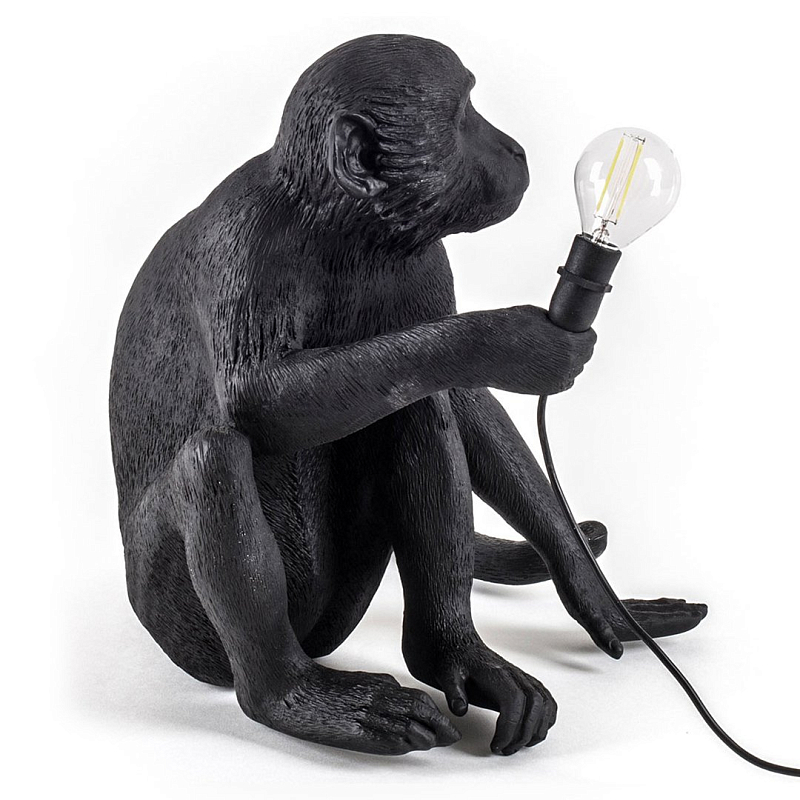 Настольная Лампа SELETTI MONKEY LAMP SITTING VERSION Черный Настольная Лампа SELETTI MONKEY LAMP SITTING VERSION Черный в Грозном | Loft Concept