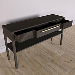 Дизайнерская Консоль с полкой и ящиком Primo Темный орех варинант исполнения - 6 | Loft Concept в Грозном