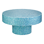 Стол Кофейный с инкрустацией Flower Blue варинант исполнения - 1 | Loft Concept в Грозном