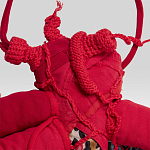 Настенный ковер разноцветный из одежды Heart варинант исполнения - 3 | Loft Concept в Грозном