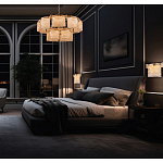 Люстра двухъярусная с текстурными овальными абажурами Splendor Palace Style варинант исполнения - 5 | Loft Concept в Грозном