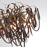 Люстра подвесная с объемной композицией из скрученных лент и металлических цепочек Atlantis Chain варинант исполнения - 3 | Loft Concept в Грозном