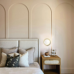 Светодиодное бра круглой формы с металлической рамой золотого цвета Marble Glow варинант исполнения - 2 | Loft Concept в Грозном