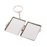 Зеркало брелок складное двухстороннее из натурального камня Оникс Silver Stone Mirrors варинант исполнения - 3 | Loft Concept в Грозном