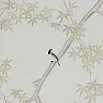 Обои ручная роспись Summer Night Blossom Colourway SC-122 on Bleached white dyed silk варинант исполнения - 1 | Loft Concept в Грозном