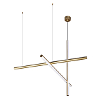 Люстра с 3-мя  пересекающимися цилиндрическими плафонами на тонких тросах Trumpet tube варинант исполнения - 4 | Loft Concept в Грозном