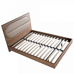 Кровать двуспальная с высоким изголовьем из дерева и подушек из экокожи Modern Look варинант исполнения - 4 | Loft Concept в Грозном