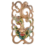 Маска деревянная резная расписная Tropical Paradise варинант исполнения - 4 | Loft Concept в Грозном