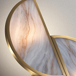 Бра с двумя полукруглыми плафонами из искусственного алебастра в бронзовой оправе Marbella варинант исполнения - 9 | Loft Concept в Грозном