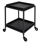 Тумба чёрная на колёсах Cabinet on Wheels варинант исполнения - 2 | Loft Concept в Грозном