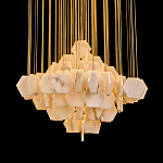 Люстра с фигурными подвесками из натурального камня Glowing Spheres варинант исполнения - 2 | Loft Concept в Грозном