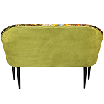 Диван двухместный из натурального бука с цветочным принтом Impressionism in Art варинант исполнения - 2 | Loft Concept в Грозном