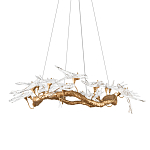 Люстра подвесная с прозрачными стеклянными птичками на ветвях Диаметр 100 см Serip Voa варинант исполнения - 1 | Loft Concept в Грозном