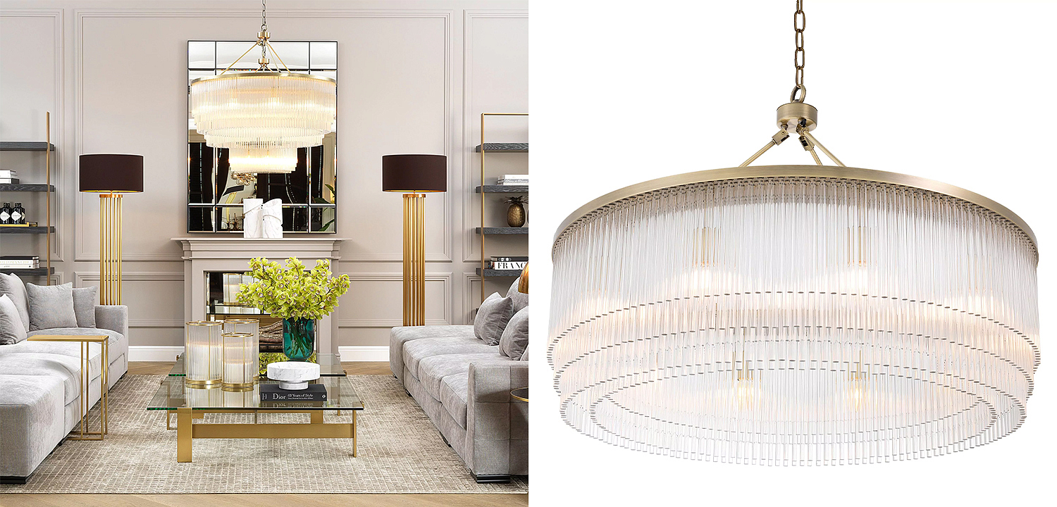 Люстра Eichholtz Chandelier Hector L Brass Люстра Eichholtz Chandelier Hector L Brass - Loft-Concept в Грозном
