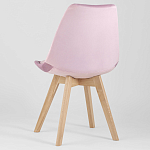 Стул с мягким велюровым сиденьем Arvika Pink варинант исполнения - 5 | Loft Concept в Грозном