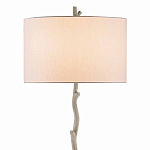 Торшер с цилиндрическим тканевым абажуром на каркасе в виде тонкого дерева Gray Branch варинант исполнения - 1 | Loft Concept в Грозном