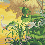 Обои ручная роспись Le Brésil Special Colourway варинант исполнения - 2 | Loft Concept в Грозном