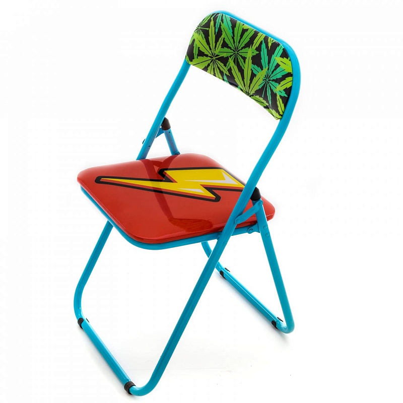 Стул Seletti Folding Chair Flash Мульти Голубой Стул Seletti Folding Chair Flash Мульти Голубой в Грозном | Loft Concept