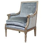 Кресло William Classical Armchair grey velvet варинант исполнения - 3 | Loft Concept в Грозном