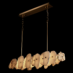 Подвесной светильник с фигурными элементами из белого алебастра Cryptocrystalline Stone варинант исполнения - 6 | Loft Concept в Грозном