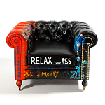 Кресло "Умный Умник" Rick and Morty graffiti chair натуральная кожа  варинант исполнения - 2 | Loft Concept в Грозном