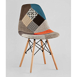 Пластиковый стул на ножках из массива бука Eames Пэчворк варинант исполнения - 1 | Loft Concept в Грозном