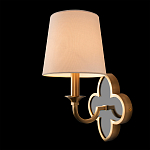 Бра с белым текстильным абажуром и фигурным основанием с зеркальной вставкой Vitorino варинант исполнения - 2 | Loft Concept в Грозном