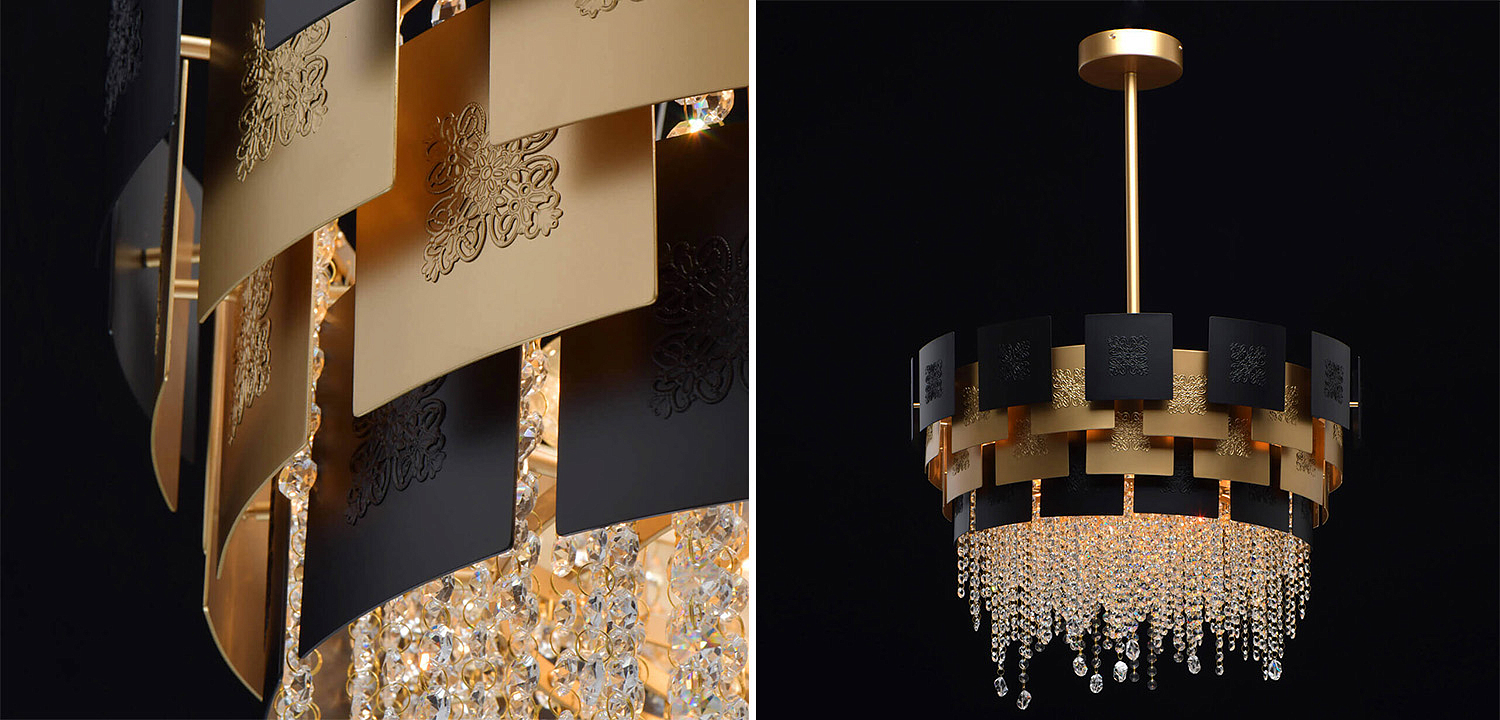 Люстра Engraving Plates Black Gold Люстра Engraving Plates Black Gold - Loft-Concept в Грозном
