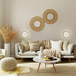 Бра в форме диска с перламутровыми прямоугольниками из морской ракушки Touch of Marine Charm варинант исполнения - 4 | Loft Concept в Грозном