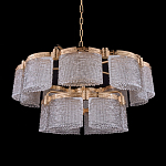 Люстра двухъярусная с текстурными овальными абажурами Splendor Palace Style варинант исполнения - 2 | Loft Concept в Грозном