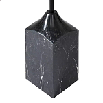 Кофейный столик с круглой столешницей и мраморным основанием Steel Reliability варинант исполнения - 3 | Loft Concept в Грозном