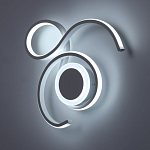 Бра белого цвета с изогнутыми световыми линиями и круглым основанием Luke Lampco Tracer Lamp варинант исполнения - 3 | Loft Concept в Грозном