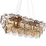 Люстра с круглыми стеклянными подвесками Cardiel Amber Glass Chandelier варинант исполнения - 1 | Loft Concept в Грозном